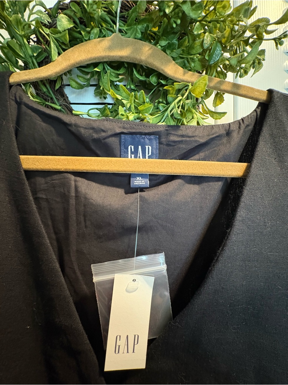 NWT Flattering Gap XL Classic Linen-Blend V-neck Vest Sleeveless Maxi Dress - Picture 5 of 6